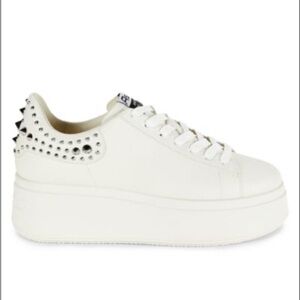 Ash White Platform Sneakers with Studded Detail
